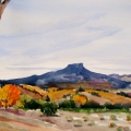 Mesa view from Ghost Ranch, NM 14x10 Watercolor