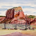View from Ghost Cabin, Ghost Ranch, NM 14x10 Watercolor