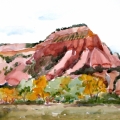 Red rocks at Ghost Ranch, NM 14x10 Watercolor