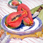 Papayas_20x14 Watercolor