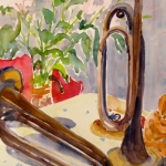Two Bugles_14x20 Watercolor
