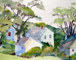 Housing Cluster, Rockland 12x16 Watercolor