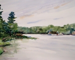 Damarascotta Lake 12x16 Watercolor