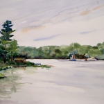 Damarascotta Lake 12x16 Watercolor