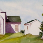 School house, Monhegan Island, ME, 12x16 Watercolor