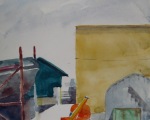 Rockland Boatyard, ME 14x10 Watercolor