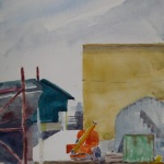 Rockland Boatyard, ME 14x10 Watercolor