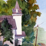 Putnam Valley Landmark Church 12x16 Watercolor