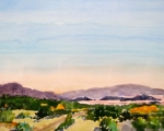 Late Afternoon above Santa Fe, NM 14x10 Watercolor