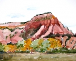 Red rocks at Ghost Ranch, NM 14x10 Watercolor