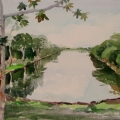 Moat at Angkor Thom Cambodia_14x10 watercolor