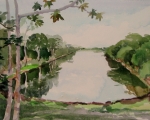 Moat at Angkor Thom Cambodia_14x10 watercolor