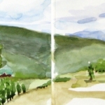 Luray, VA Sketchbook watercolor 6x18