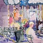 Bryant Park 11x15 Watercolor